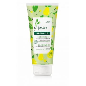 Gel pentru par si corp Klorane Junior cu aroma de pere (Gramaj: 200 ml, Concentratie: Gel de curatare)