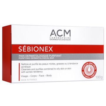 Sapun dermatologic purificator Acm Sebionex (Gramaj: 100 g, Concentratie: Sapun)