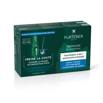 Tratament impotriva caderii parului Rene Furterer Triphasic Reactional, 12 fiole x 5 ml (Concentratie: Tratamente pentru par, Gramaj: 12 X 5ml)