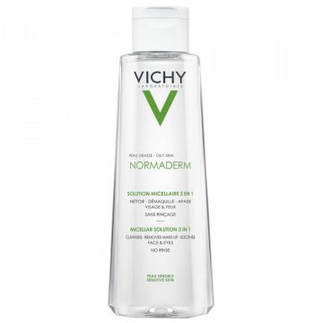 Vichy Solutie micelara 3 în 1 pentru tenul sensibil cu imperfectiuni Normaderm (Gramaj: 200 ml, Concentratie: Solutie micelara)