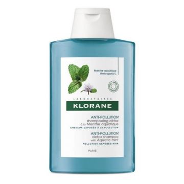 Șampon detoxifiant cu extract de mentă acvatică pentru păr expus la poluare, Klorane (Concentratie: Sampon, Gramaj: 200 ml)