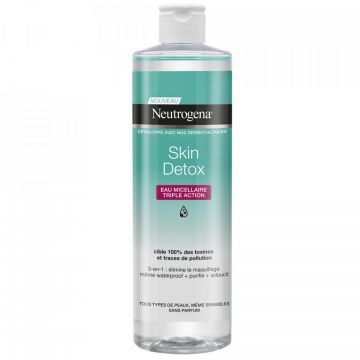 Apă micelară cu triplă acțiune Neutrogena Skin Detox (Gramaj: 400 ml, Concentratie: Apa micelara)