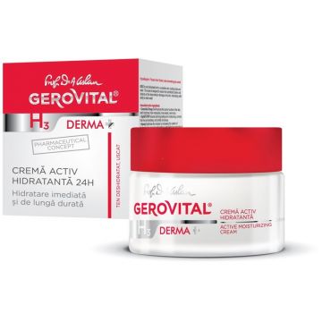 Crema activ hidratanta Gerovital H3 Derma (Concentratie: Crema pentru fata, Gramaj: 50 ml)