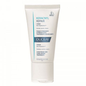 Crema hidratanta anti-imperfectiuni pentru tenul cu tendinta acneica Keracnyl Repair, Ducray (Concentratie: Crema, Gramaj: 50 ml)