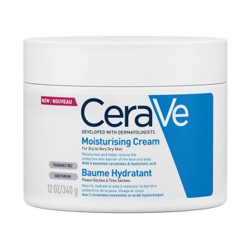 Crema hidratanta pentru fata si corp CeraVe pentru piele uscata si foarte uscata (Concentratie: Crema, Gramaj: 340 g)