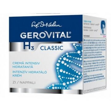 Crema intensiv hidratanta de zi Gerovital H3 Classic (Concentratie: Crema pentru fata, Gramaj: 50 ml)