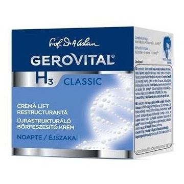 Crema lift hidratanta de noapte Gerovital H3 Classic (Concentratie: Crema pentru fata, Gramaj: 50 ml)