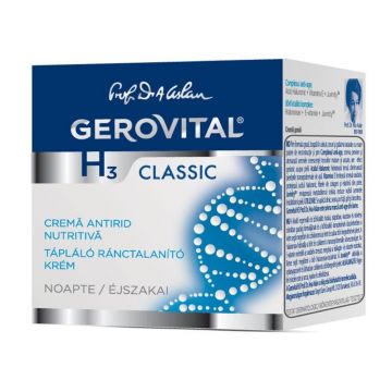 Crema nutritiva antirid de noapte Gerovital H3 Classic (Concentratie: Crema pentru fata, Gramaj: 50 ml)