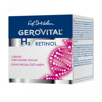 Crema pentru prevenirea ridurilor Gerovital H3 Retinol (Concentratie: Crema pentru fata, Gramaj: 50 ml)