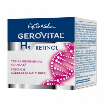 Crema pentru regenerare avansata Gerovital H3 Retinol (Concentratie: Crema pentru fata, Gramaj: 50 ml)