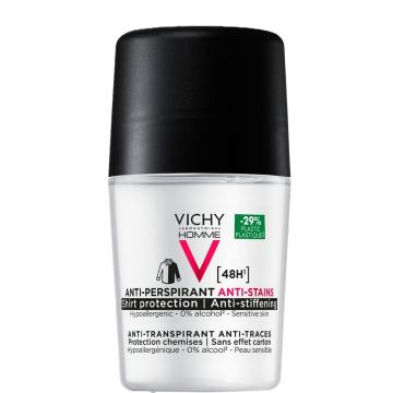 Deodorant roll-on antiperspirant pentru barbati eficacitate 48h Vichy, 50 ml (Concentratie: Roll-On, Gramaj: 50 ml) Deodorant roll-on antiperspirant pentru barbati eficacitate 48h Vichy, 50 ml (Concentratie: Roll-On, Gramaj: 50 ml)