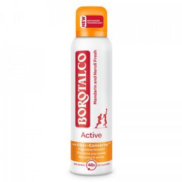 Deodorant spray Active Mandarine si Neroli, Borotalco (Gramaj: 150 ml, Concentratie: 3 buc)