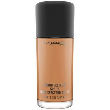 Fond de ten MAC Studio Fix Fluid, SPF 15, 30 ml (Concentratie: Fond de ten, Gramaj: 30 ml, Nuanta fond de ten: NC50)