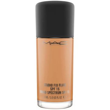 Fond de ten MAC Studio Fix Fluid, SPF 15, 30 ml (Concentratie: Fond de ten, Gramaj: 30 ml, Nuanta fond de ten: NW43)