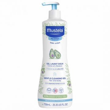 Gel de curatare par si corp Mustela (Gramaj: 750 ml, Concentratie: Gel de curatare)