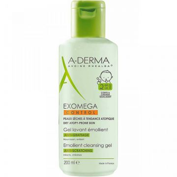 Gel spumant 2 in 1 Exomega Control A- Derma (Concentratie: Gel, Gramaj: 200 ml)