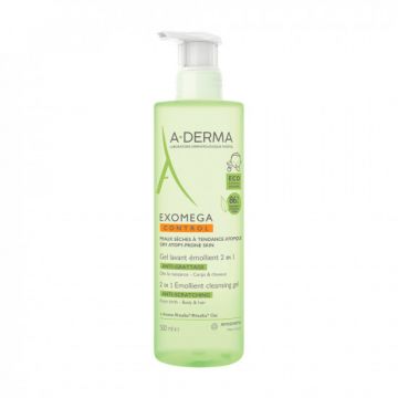 Gel spumant 2 in 1 Exomega Control A- Derma (Concentratie: Gel, Gramaj: 500 ml)