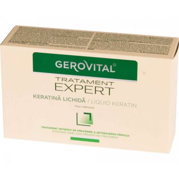 Keratina lichida Gerovital TratamentExpert (Concentratie: Tratamente pentru par, Gramaj: 10 x 10 ml)