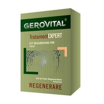 Kit regenerare par Gerovital TratamentExpert (Concentratie: Tratamente pentru par, Gramaj: 10 x 10 ml)