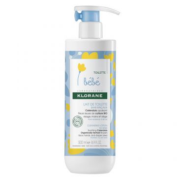 Lapte Lotiune de toaletă fără clătire, Klorane Bebe (Concentratie: Lapte de corp, Gramaj: 500 ml)