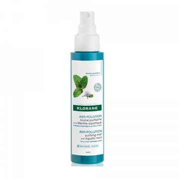 Spray detoxifiant cu extract de mentă acvatică pentru păr expus la poluare, Klorane (Concentratie: Tratamente pentru par, Gramaj: 100 ml)