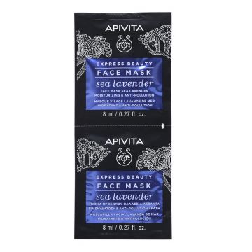 Apivita Express Masca de Fata Hidratanta cu Extract de Lavanda 2 x 8 ml