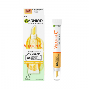 Crema de ochi cu Vitamina C si efect de iluminare Skin Naturals, 15ml, Garnier Crema de ochi cu Vitamina C si efect de iluminare Skin Naturals, 15ml, Garnier