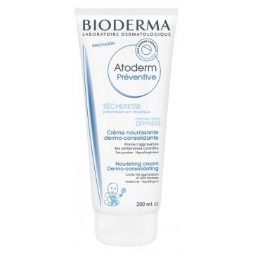 Crema nutritiva pentru pielea uscata a copiilor Atoderm Preventive Bioderma (Concentratie: Crema de corp, Gramaj: 200 ml)