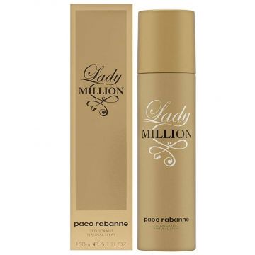 Deo Spray Paco Rabanne Lady Million, 150 ml (Concentratie: Deo Spray, Gramaj: 150 ml)