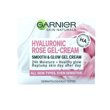 Gel-Crema pentru netezire si iluminare Skin Naturals Hyaluronic Rose, 50ml, Garnier