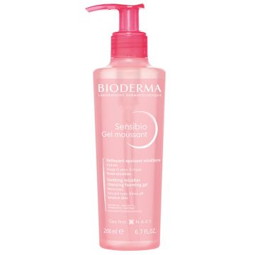 Gel spumant calmant si hidratant Sensibio Bioderma (Gramaj: 200 ml, Concentratie: Gel de curatare)