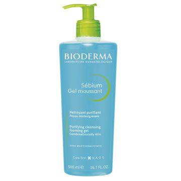Gel spumant Sebium Bioderma (Gramaj: 200 ml, Concentratie: Gel de curatare)