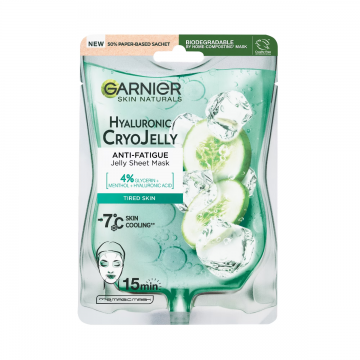 Masca servetel hidratanta cu efect racoritor Skin Naturals Cryo Jelly, 27g, Garnier