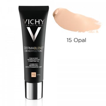 Vichy DermaBlend 3D Correction Fond de ten corector cu actiune de nivelare 16h SPF25 (Concentratie: Fond de ten, Gramaj: 30 ml, Nuanta fond de ten: Nuanta 15)