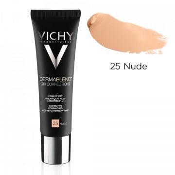 Vichy DermaBlend 3D Correction Fond de ten corector cu actiune de nivelare 16h SPF25 (Concentratie: Fond de ten, Gramaj: 30 ml, Nuanta fond de ten: Nuanta 25)