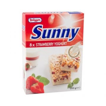 Batoane cu Capsuni si Iaurt Bruggen Sanovita 200 g x8 buc