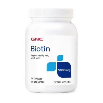 Biotină 5000 mcg, 120 capsule, GNC