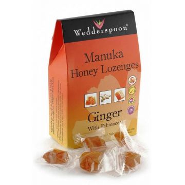 Bomboane cu Manuka,Ghimbir si Echinaceea 120 gr Wedderspoon