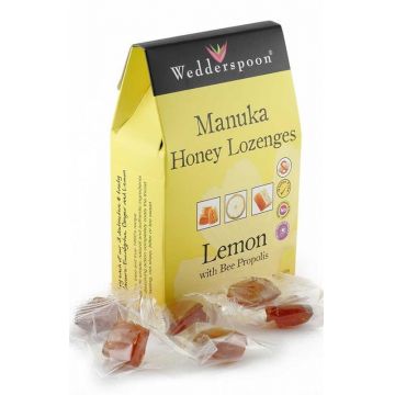 Bomboane cu Manuka, Lamaie si Propolis 120gr Wedderspoon