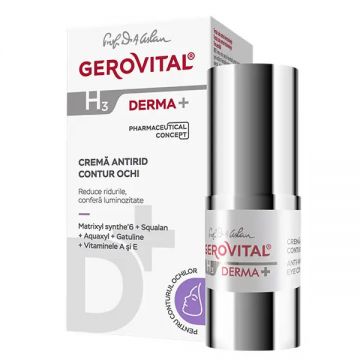 Crema antirid contur ochi Gerovital H3 Derma+ (Concentratie: Creion contur ochi, Gramaj: 15 ml)