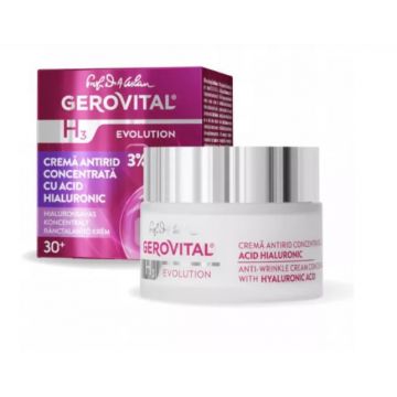 Crema antirid cu Acid Hialuronic 3% Gerovital H3 Evolution (Concentratie: Crema, Gramaj: 50 ml)