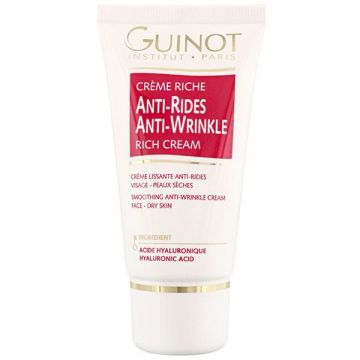 Crema cu efect de Intinerire Guinot Anti Rides Smoothing Anti Wrinkle Rich Cream Dry Skin, 50 ml