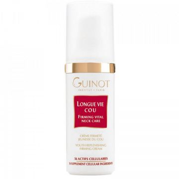 Crema pentru fermitatea gatului si a barbiei Guinot Longue Vie Cou, 30 ml