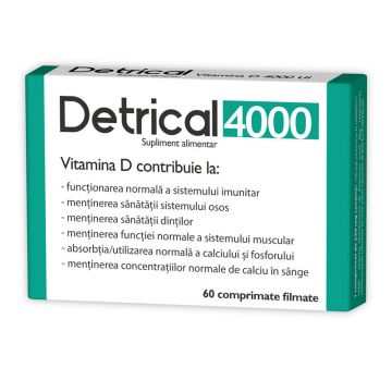 Detrical Vitamina D 4000UI, 60 comprimate