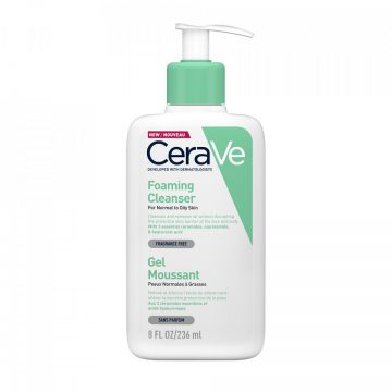 Gel de curatare spumant CeraVe pentru piele normal-grasa (Gramaj: 236 ml, Concentratie: Gel de curatare)