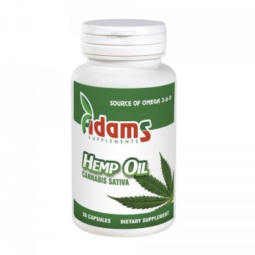 Hemp Oil- Cannabis Sativa (Ulei Canepa) 1000mg 90 capsule Adams Vision