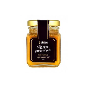 Miere cu polen şi propolis BioBee 130g
