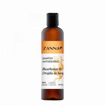 Sampon Antiseboreic cu Bicarbonat si Drojdie de bere, 250ml, Zanna