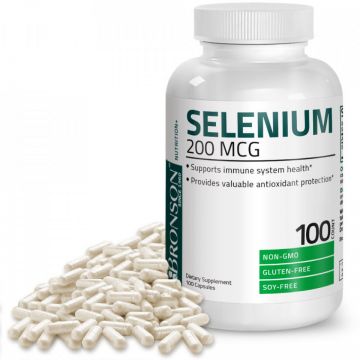 Seleniu 200 mcg, 100 capsule, Bronson Laboratories