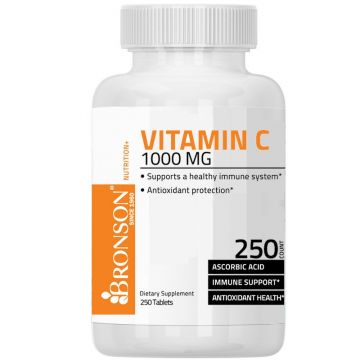 Vitamina C 1000 mg, 250 capsule, Bronson Laboratories